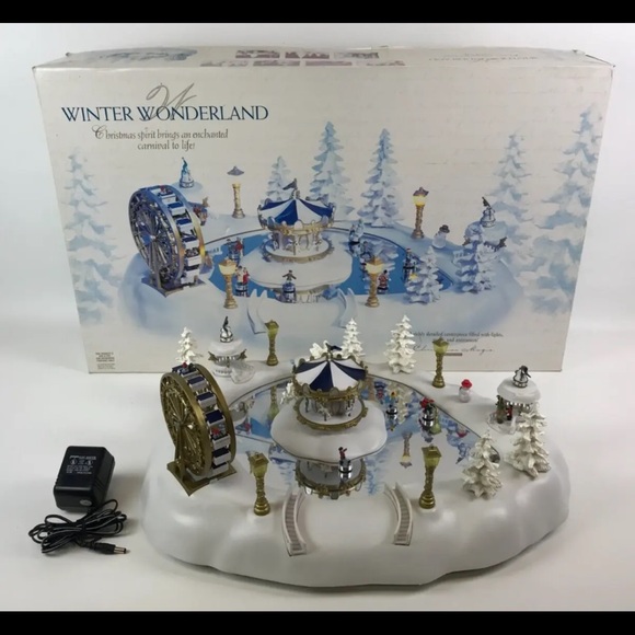 trendsetters Other - 1997 Trendmasters Christmas Magic Winter Wonderland Music Ice Skating Carnival